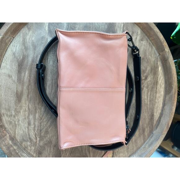 AllSaints NWT Eve Quilt Crossbody in Elasto Pink W/ Black Strap - Picture 10 of 16